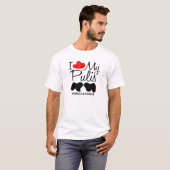 私は二匹の愛犬を愛している Tシャツ (正面フル)