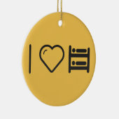 私は二段ベッドを愛します セラミックオーナメント (右)