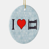 私は二段ベッドを愛します セラミックオーナメント (右)