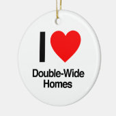 私は二重住宅が大好きだ セラミックオーナメント (左)