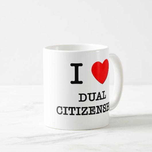 私は二重市民権を愛します コーヒーマグカップ (正面右)