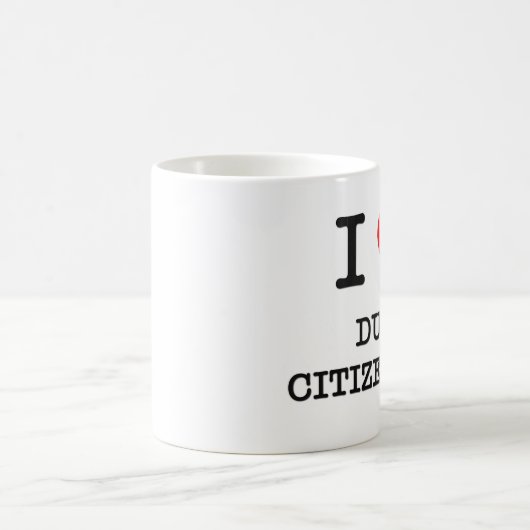 私は二重市民権を愛します コーヒーマグカップ (中央)