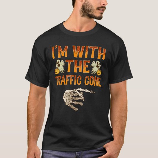 私は交通円錐シャツの衣装ハロウィーンを持っている Tシャツ (正面)