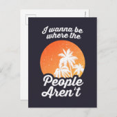 私は人々が存在しない場所にいたい ポストカード (正面/裏面)