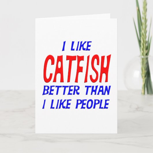 私は人々が挨拶するよりも魚のほうが好きだ カード (正面)