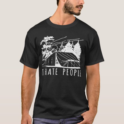 私は人々のファンのキャンプを愛する人々を憎む Tシャツ (正面)