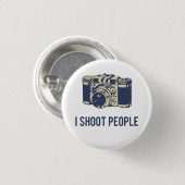 私は人々の写真撮影のカメラを撃ちます 缶バッジ (正面&裏面)