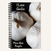 私は人々よりニンニクが大好き写真レシピ ノートブック (正面)
