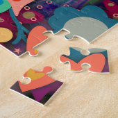 私は人々を愛する引用文ハートかわいらし花 ジグソーパズル (側面)