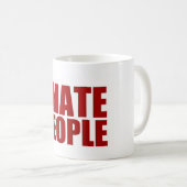 私は人々を憎みます コーヒーマグカップ (正面右)