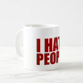 私は人々を憎みます コーヒーマグカップ (正面左)