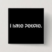 私は人々を憎みます 缶バッジ (正面)