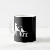 私は人々を憎む – ベアーキャンプのハイキングトレッキング恋人 コーヒーマグカップ (正面左)