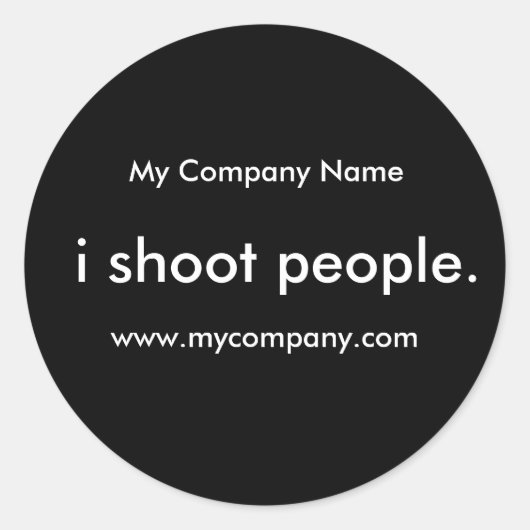 私は人々を撃ちます ラウンドシール (正面)