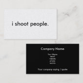 私は人々を撃ちます 名刺 (正面/裏面)