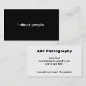私は人々を撃ちます 名刺 (正面/裏面)
