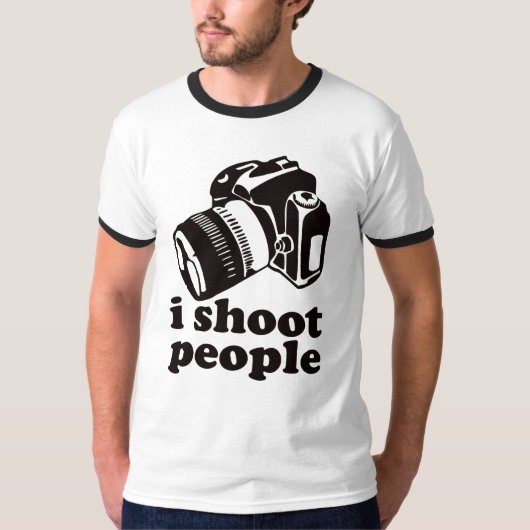 私は人々を撃ちます! Tシャツ (正面)