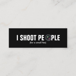 私は人々を撮影 – 金属紙（写真） スキニー名刺