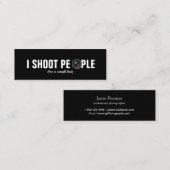 私は人々を撮影 – 金属紙（写真） スキニー名刺 (正面/裏面)