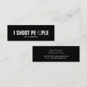 私は人々を撮影 – 金属紙(写真) スキニー名刺 (正面/裏面)