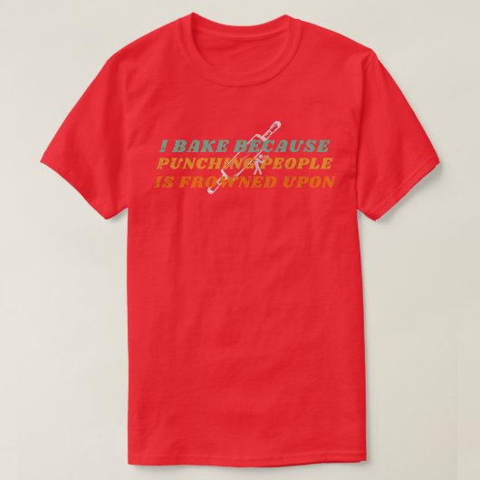 私は人々を殴る眉をひそめているので焼く – B Tシャツ (デザイン正面)