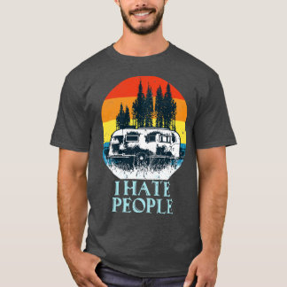 私は人々レトロヴィンテージキャンピングキャンパーギフト嫌い Tシャツ