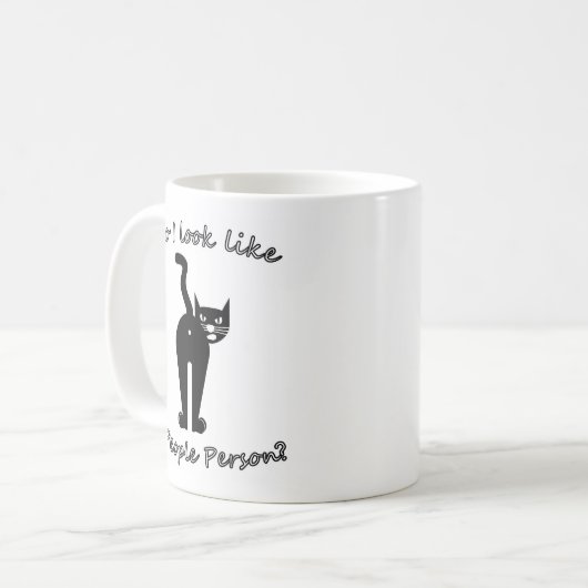 私は人々人おもしろいで失礼な猫のマグのように見えます コーヒーマグカップ (正面左)