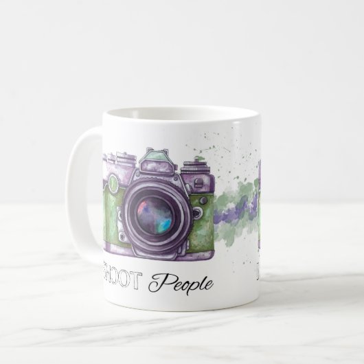 私は人々、写真撮影のギフトのマグを撃ちます コーヒーマグカップ (正面左)