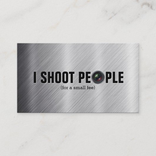 私は人々-写真撮影の名刺--を撃ちます 名刺 (正面)