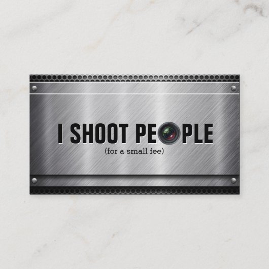 私は人々-写真撮影の名刺--を撃ちます 名刺 (正面)