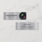 私は人々-専門のカメラマン--を撃ちます スキニー名刺 (正面/裏面)