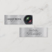 私は人々-専門のカメラマン--を撃ちます スキニー名刺 (正面/裏面)
