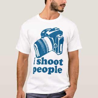 私は人々-青--を撃ちます Tシャツ