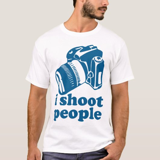 私は人々-青--を撃ちます Tシャツ (正面)