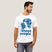 私は人々-青--を撃ちます Tシャツ (正面フル)