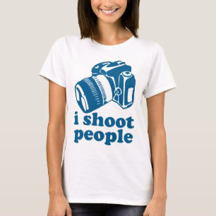 私は人々-青--を撃ちます Tシャツ
