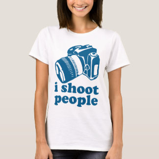 私は人々-青--を撃ちます Tシャツ