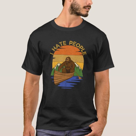 私は人々Bigfootおもしろいサスカッチ、ビッグ足を嫌い Tシャツ (正面)