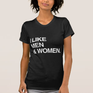 私は人および女性を好みます Tシャツ