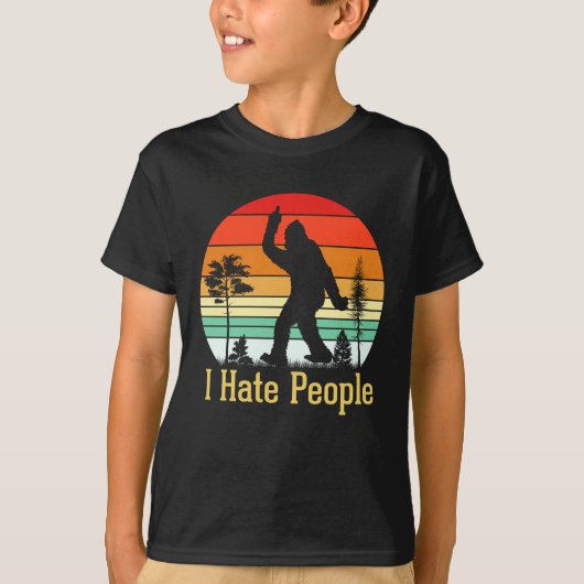私は人が嫌い | Bigfootレトロ Tシャツ (正面)