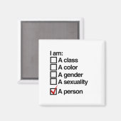 私は人である – 差別なし マグネット (正面/裏面)