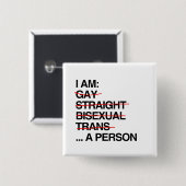 私は人です 缶バッジ (正面&裏面)