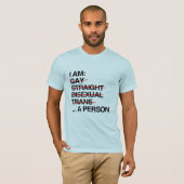 私は人です Tシャツ (正面フル)