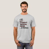私は人です Tシャツ (正面フル)