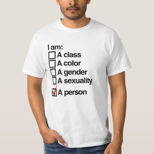 私は人です Tシャツ (正面)
