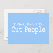 私は人に贈り物を切って支払われる ポストカード (正面/裏面)