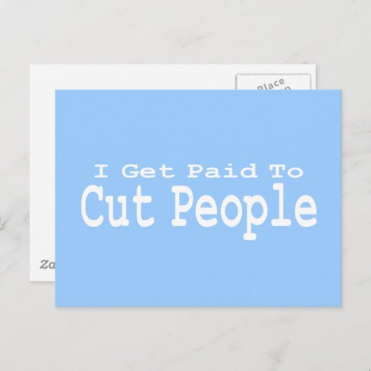 私は人に贈り物を切って支払われる ポストカード (正面/裏面)