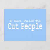 私は人に贈り物を切って支払われる ポストカード (正面)