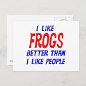 私は人のはがきが好きよりカエルが好きだ ポストカード (正面/裏面)
