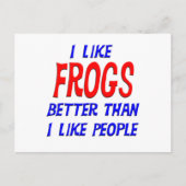 私は人のはがきが好きよりカエルが好きだ ポストカード (正面)